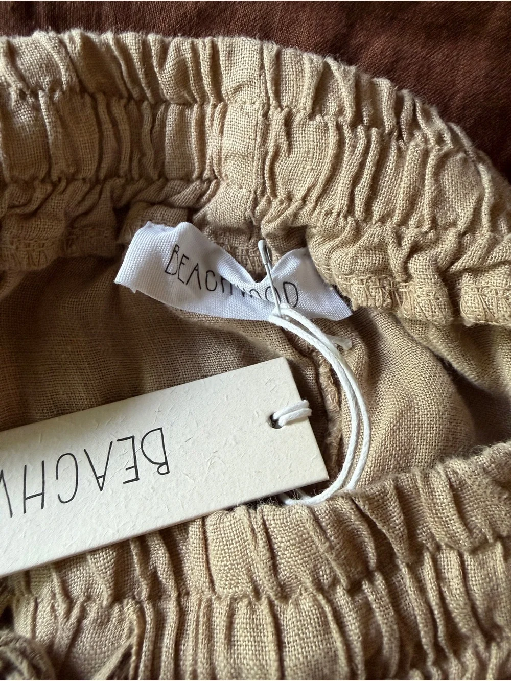 Beachwood Baby Women’s Linen Drawstring Pants - Rye - Brand New! M/L